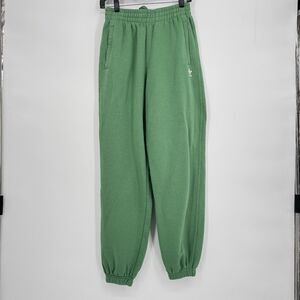 Women's Adidas Essentials Green Fleece Joggers Size Small